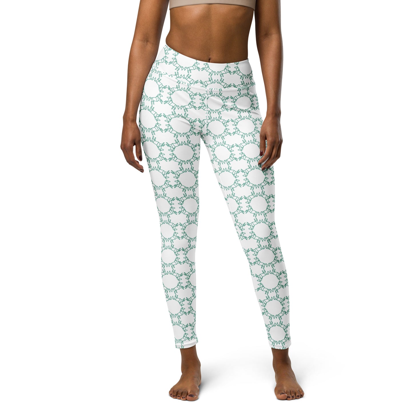 Geometric Horses Yoga Leggings