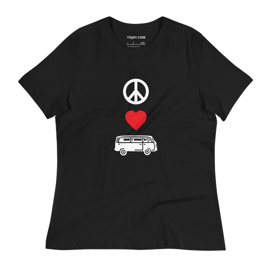 Peace Love Camper Van Women's Relaxed T-Shirt